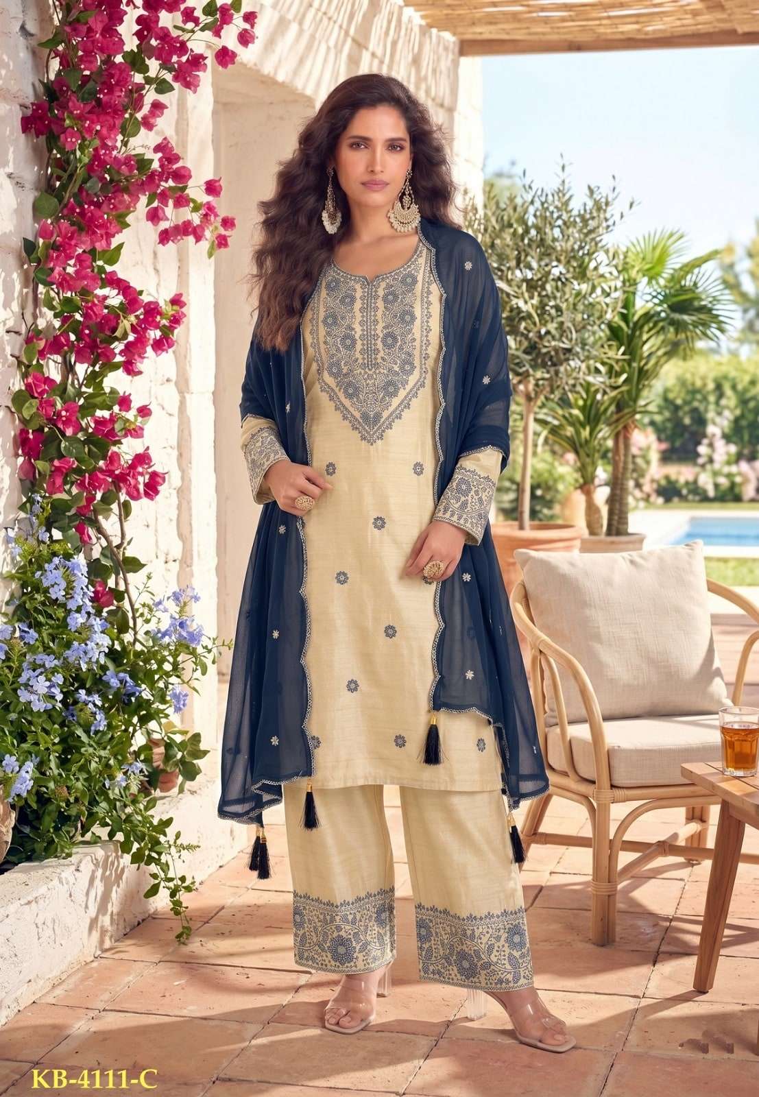 Senhora KB-4111 Cotton Heavy Embroidery Dress Material
