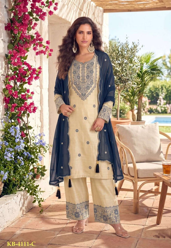 Senhora KB-4111 Cotton Heavy Embroidery Dress Material