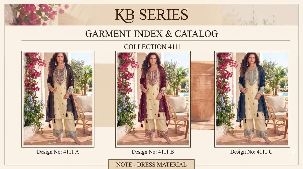 Senhora KB-4111 Cotton Heavy Embroidery Dress Material
