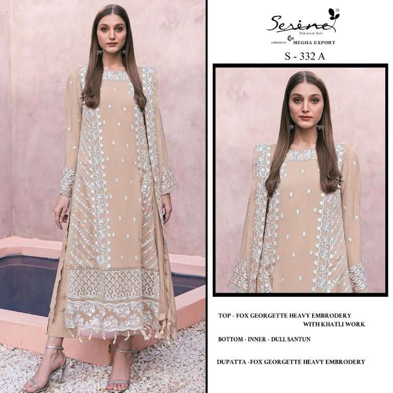 SERENE S-332 Faux Georgette Embroidered Pakistani Suit