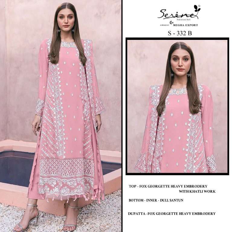 SERENE S-332 Faux Georgette Embroidered Pakistani Suit