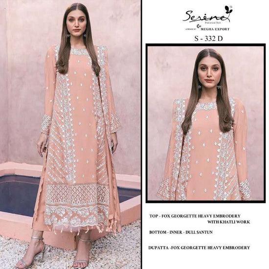 SERENE S-332 Faux Georgette Embroidered Pakistani Suit