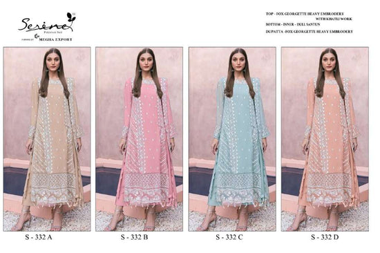 SERENE S-332 Faux Georgette Embroidered Pakistani Suit
