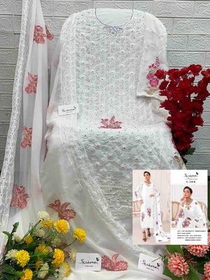 Serine S-210 Faux Georgette Embroidered Pakistani Suit