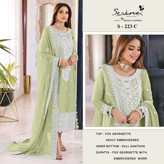 Serine S-223 Faux Georgette Embroidered Pakistani Suit
