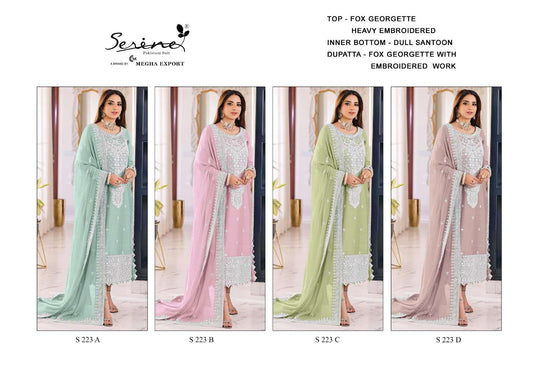 Serine S-223 Faux Georgette Embroidered Pakistani Suit