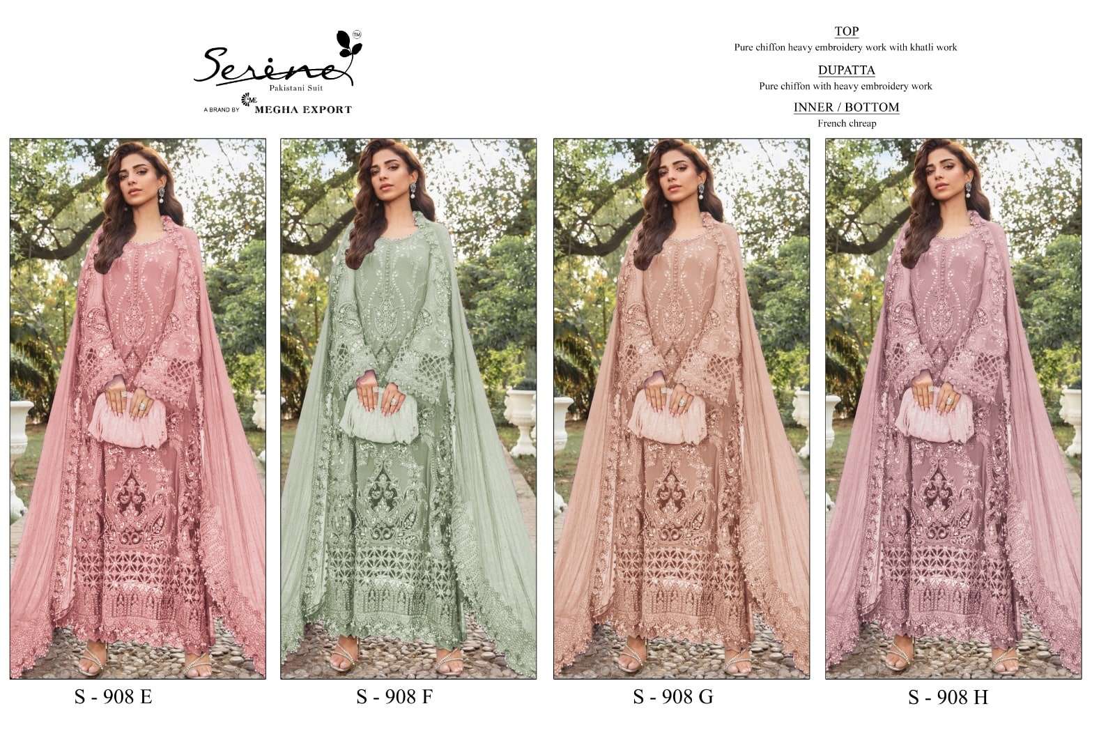 Serine S - 908 Pakistani Suit Wholesale Catalogue - Amrah Wholesale