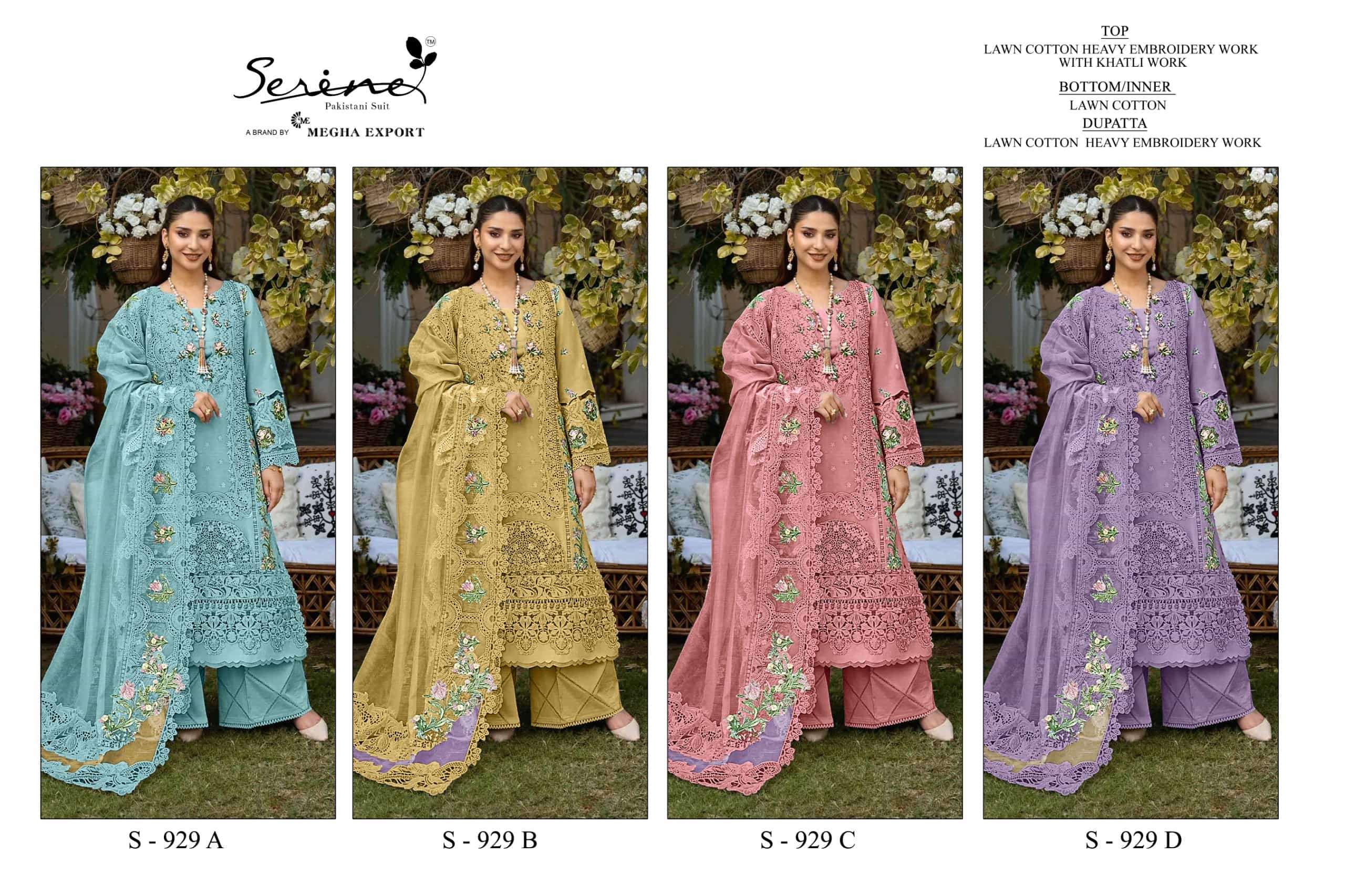 Serine S-929 Pakistani Suit Wholesale Catalogue