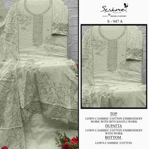 Serine S - 947 Abcd Pakistani Cotton Suit - Amrah Wholesale