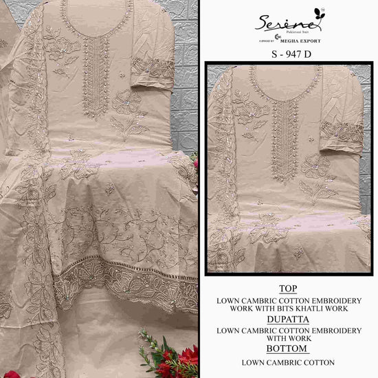 Serine S - 947 Abcd Pakistani Cotton Suit - Amrah Wholesale
