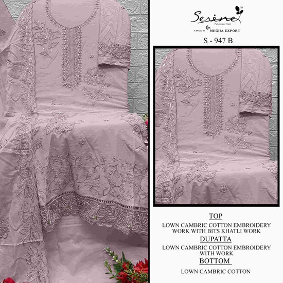 Serine S - 947 Abcd Pakistani Cotton Suit - Amrah Wholesale
