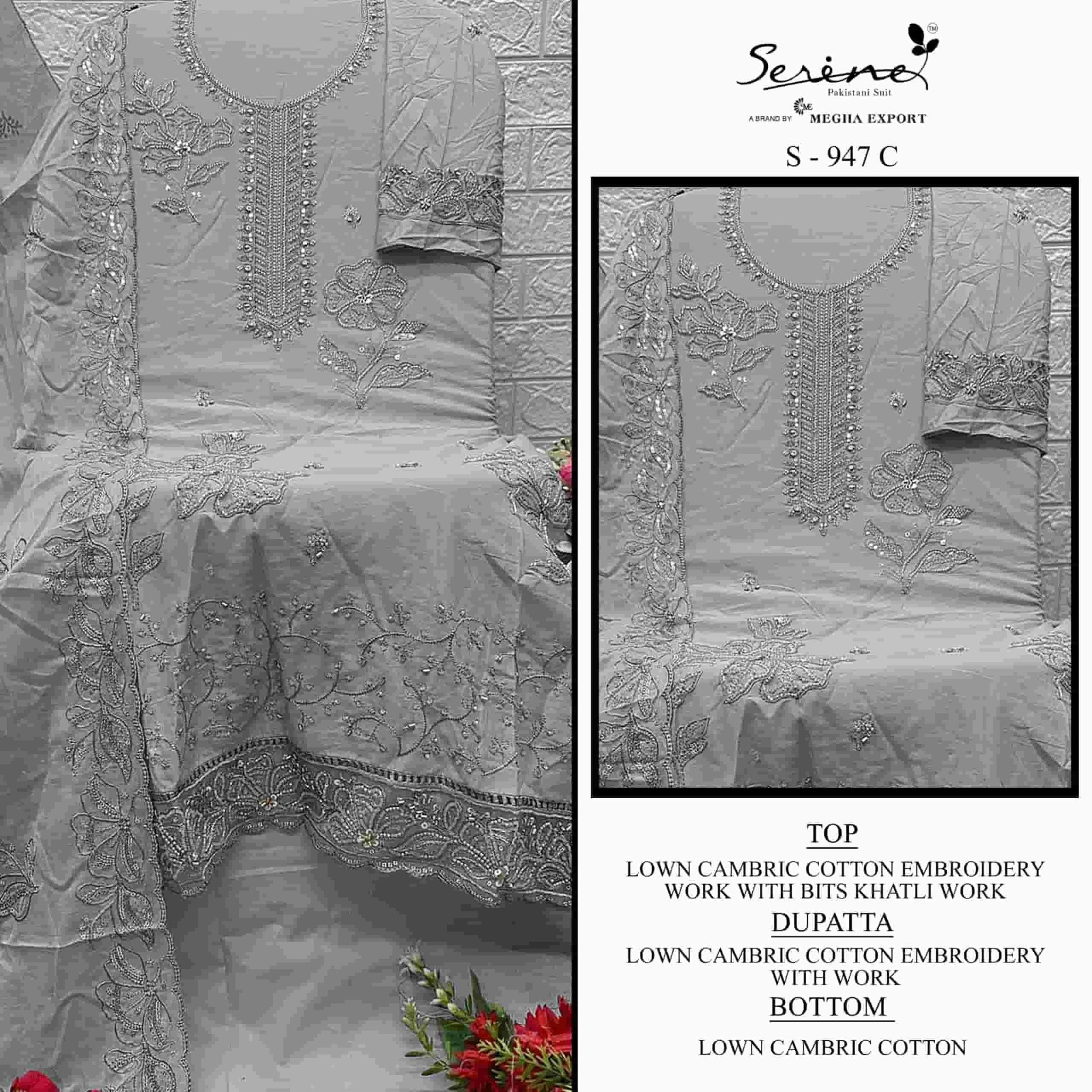 Serine S - 947 Abcd Pakistani Cotton Suit - Amrah Wholesale