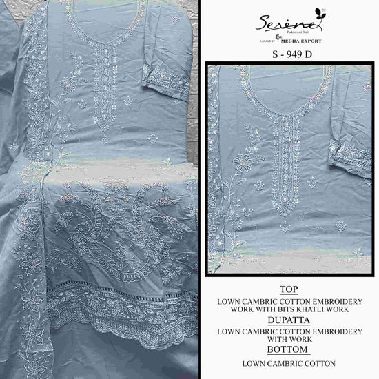 Serine S - 949 Abcd Pakistani Cotton Suit - Amrah Wholesale