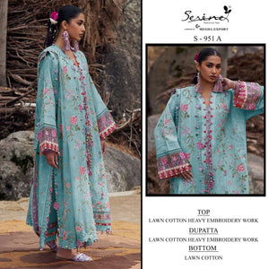 Serine S-951 Cambric Cotton Embroidery Pakistani Suit