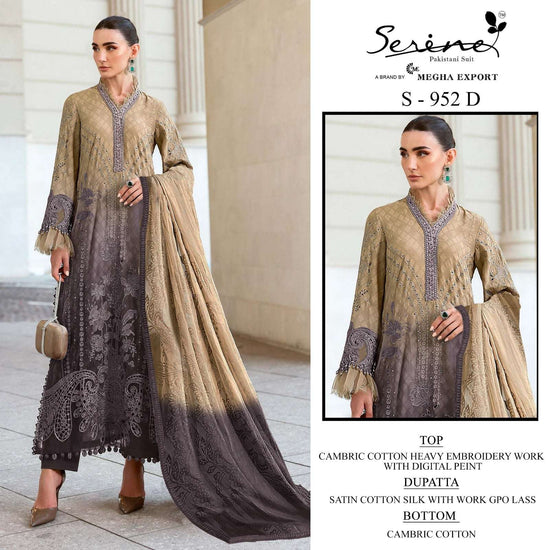 SERINE S-952 Cambric Cotton Pakistani Suit Wholesale Collection