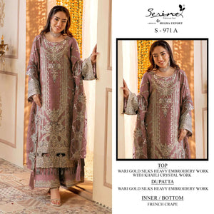Serine S-971 Silk Heavy Embroidery Pakistani Suit