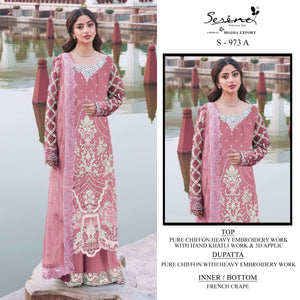 Serine S-973 Crystal Chiffon Embroidery Pakistani Suit