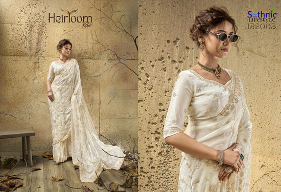 Sethnic Lifestyle Heirloom Relic Velvet Satin Designer Saree Wholesale