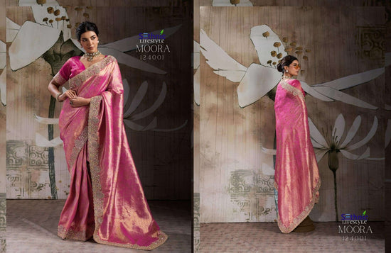 SETHNIC LIFESTYLE MOORA DESIRE 12401–12405 Banarasi Jacquard Silk Saree - Amrah Wholesale