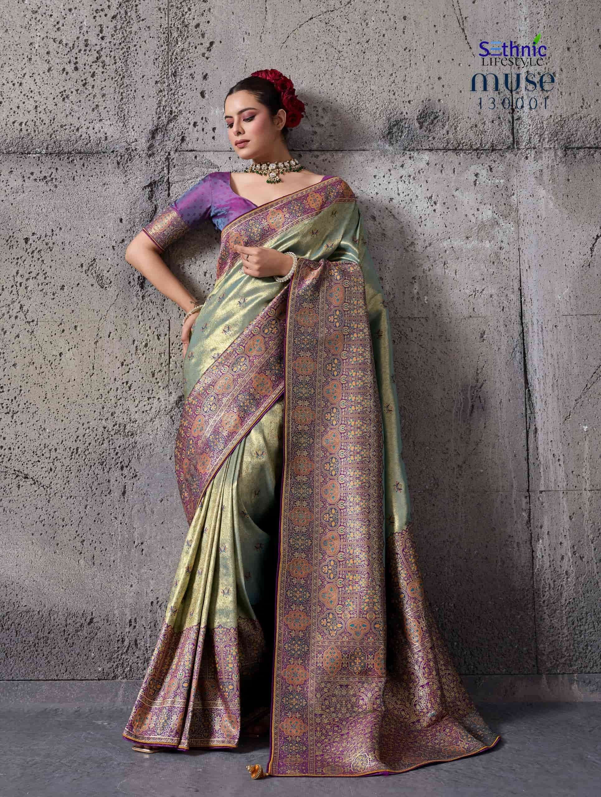 SETHNIC LIFESTYLE MUSE Tissue Silk Premium Sarees