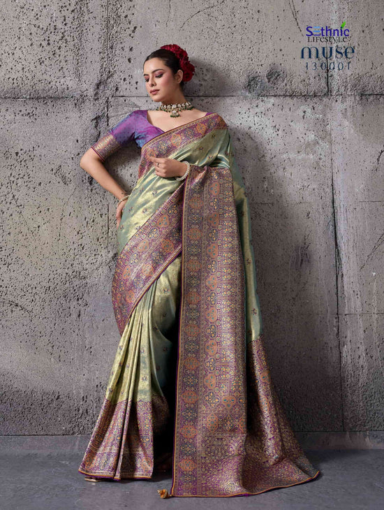 SETHNIC LIFESTYLE MUSE Tissue Silk Premium Sarees