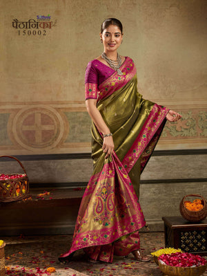 SETHNIC LIFESTYLE PAITHANIKA Tissue Silk Zari Work Saree