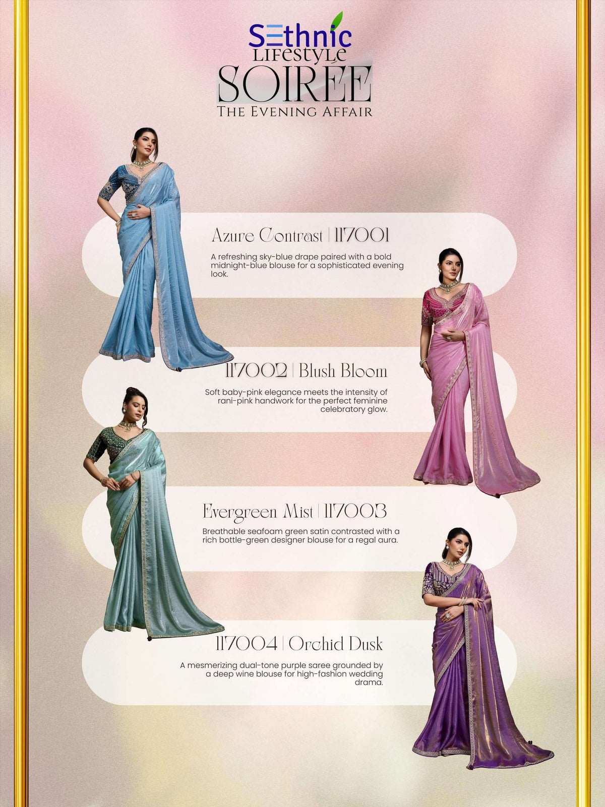 Sethnic Lifestyle Soiree Saree Wholesale Catalogue - Amrah Wholesale