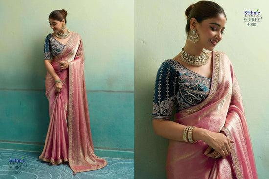 SETHNIC LIFESTYLE SOIREE VOL-2 Velvet Satin Embroidered Sarees