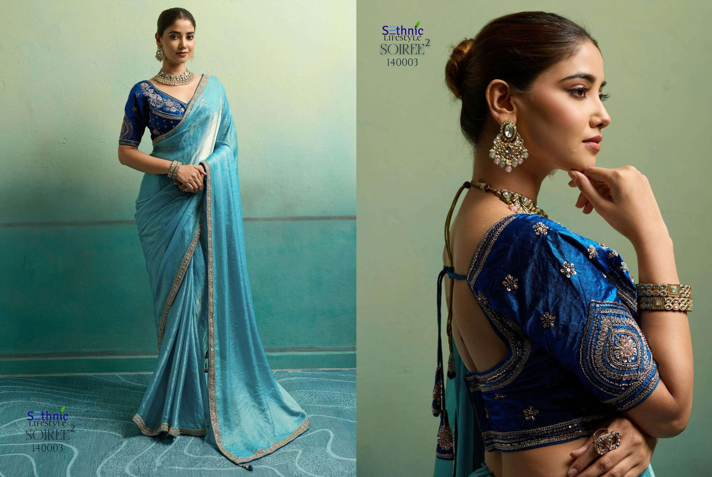 SETHNIC LIFESTYLE SOIREE VOL-2 Velvet Satin Embroidered Sarees