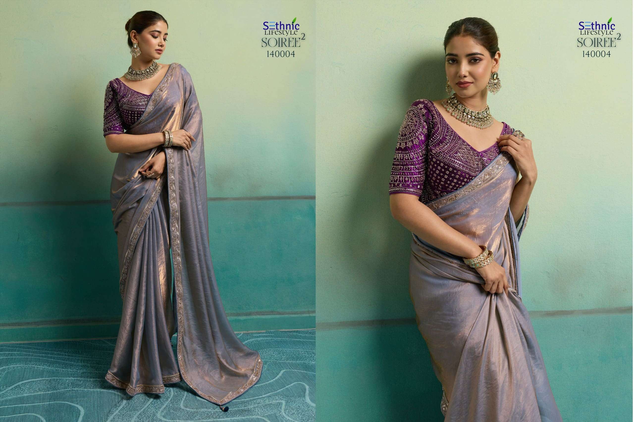 SETHNIC LIFESTYLE SOIREE VOL-2 Velvet Satin Embroidered Sarees