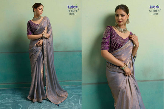 SETHNIC LIFESTYLE SOIREE VOL-2 Velvet Satin Embroidered Sarees