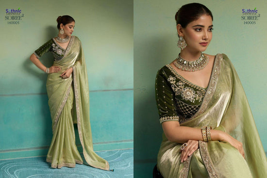 SETHNIC LIFESTYLE SOIREE VOL-2 Velvet Satin Embroidered Sarees