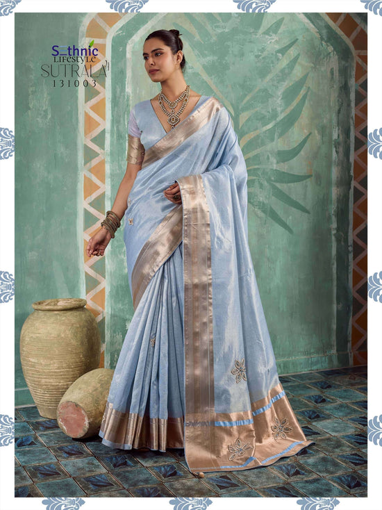 SETHNIC Lifestyle Sutrala Vol-4 Tissue Cotton Printed Saree