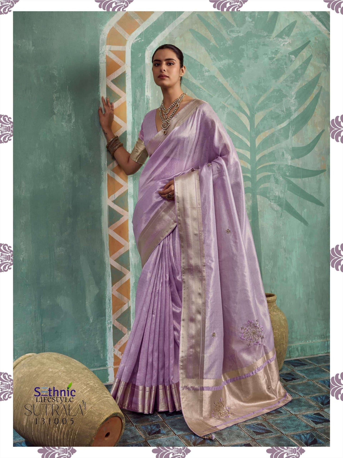 SETHNIC Lifestyle Sutrala Vol-4 Tissue Cotton Printed Saree