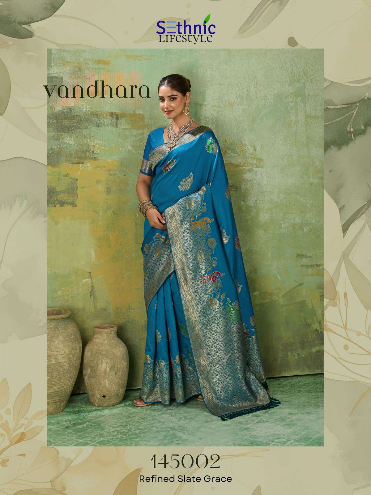 SETHNIC LIFESTYLE VANDHARA Banarasi Silk Printed Saree