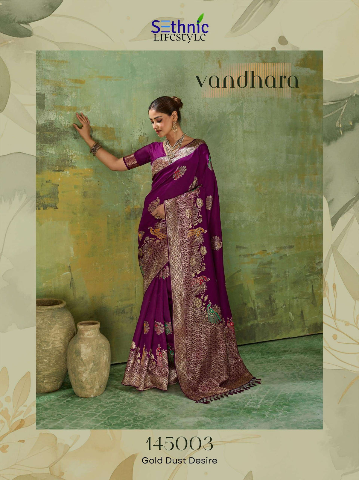 SETHNIC LIFESTYLE VANDHARA Banarasi Silk Printed Saree