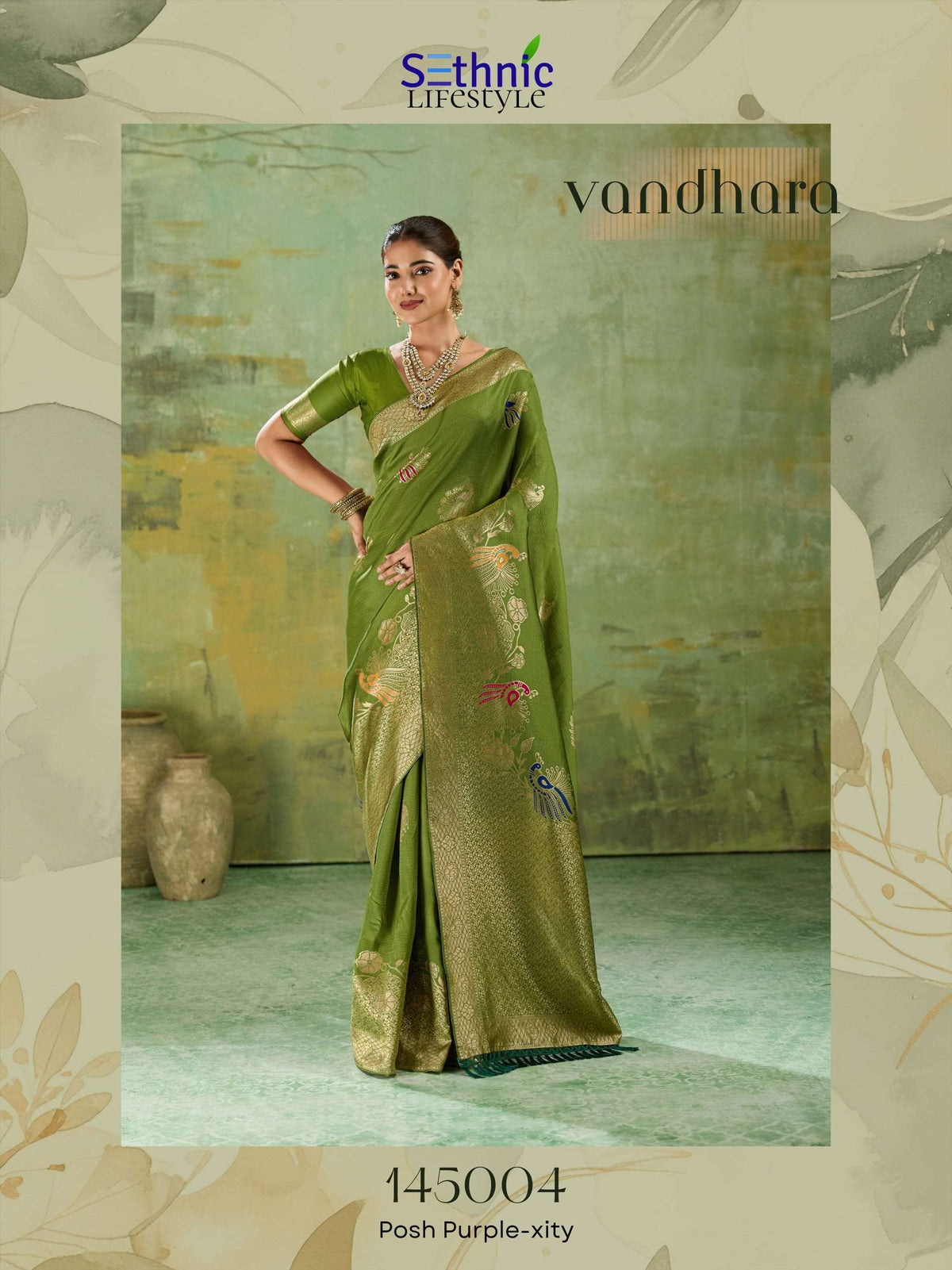 SETHNIC LIFESTYLE VANDHARA Banarasi Silk Printed Saree