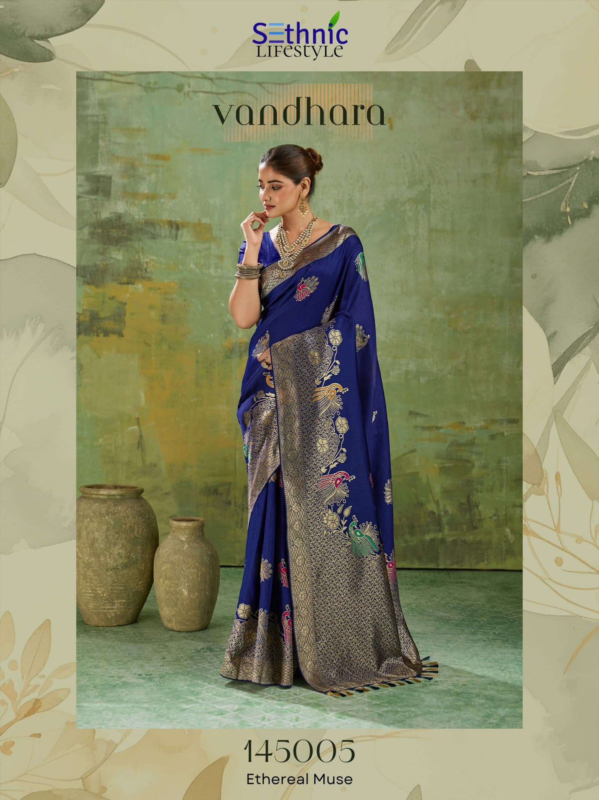 SETHNIC LIFESTYLE VANDHARA Banarasi Silk Printed Saree