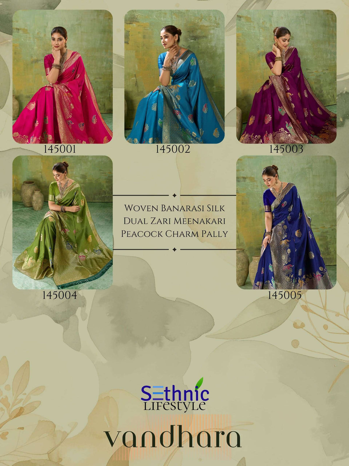 SETHNIC LIFESTYLE VANDHARA Banarasi Silk Printed Saree