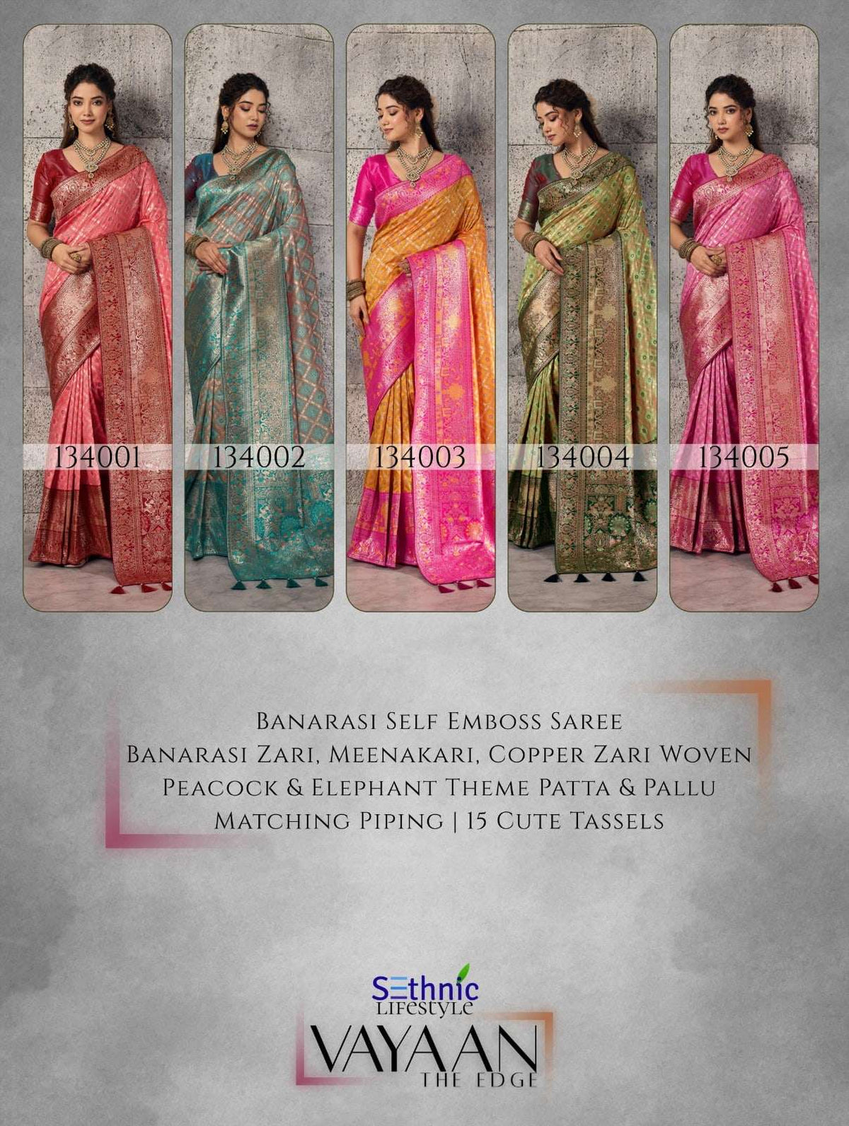 SETHNIC LIFESTYLE VAYAAN Silk Printed Sarees - Amrah Wholesale