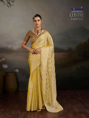 SETHNIC LUSTRE CHIC Moss Chiffon Sarees