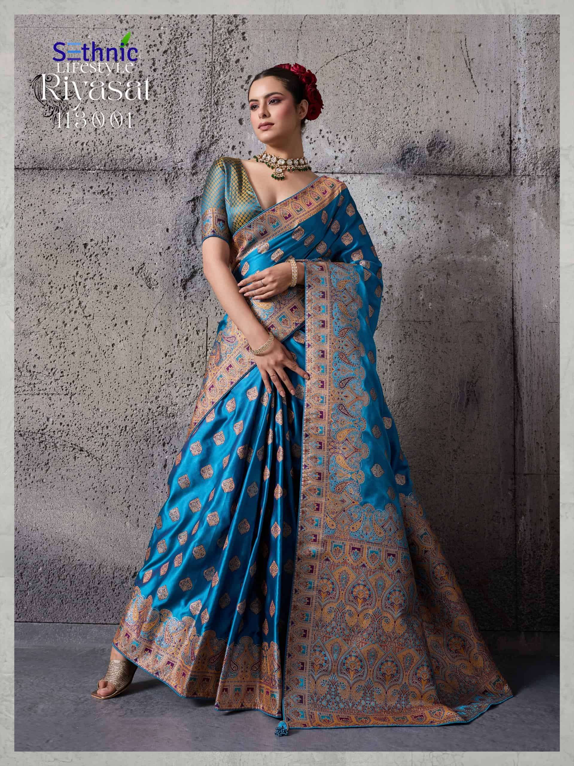 SETHNIC RIYASAT Satin Silk Saree