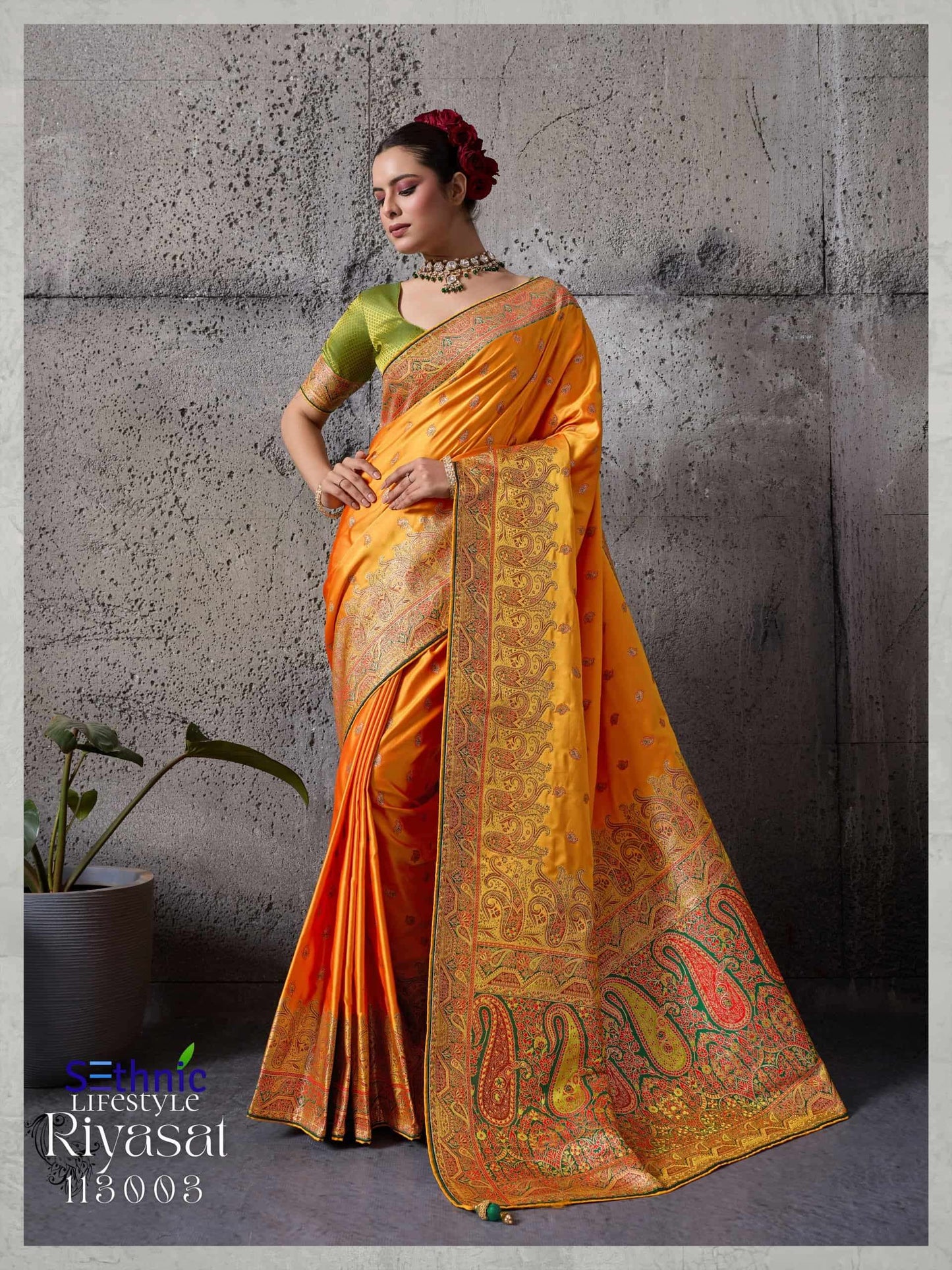 SETHNIC RIYASAT Satin Silk Saree