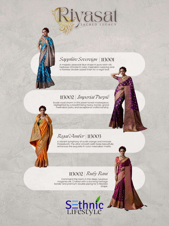 SETHNIC RIYASAT Satin Silk Saree