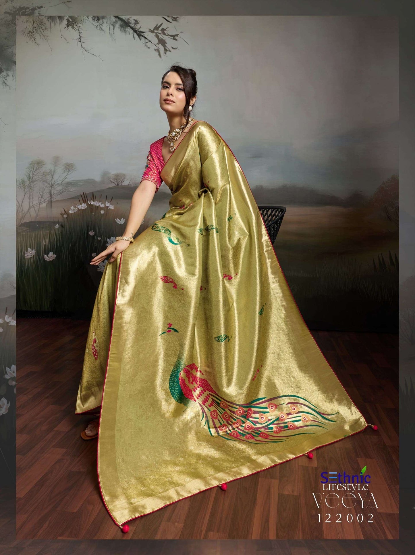 Sethnic Lifestyle Veeya Banarasi Jacquard Silk Saree