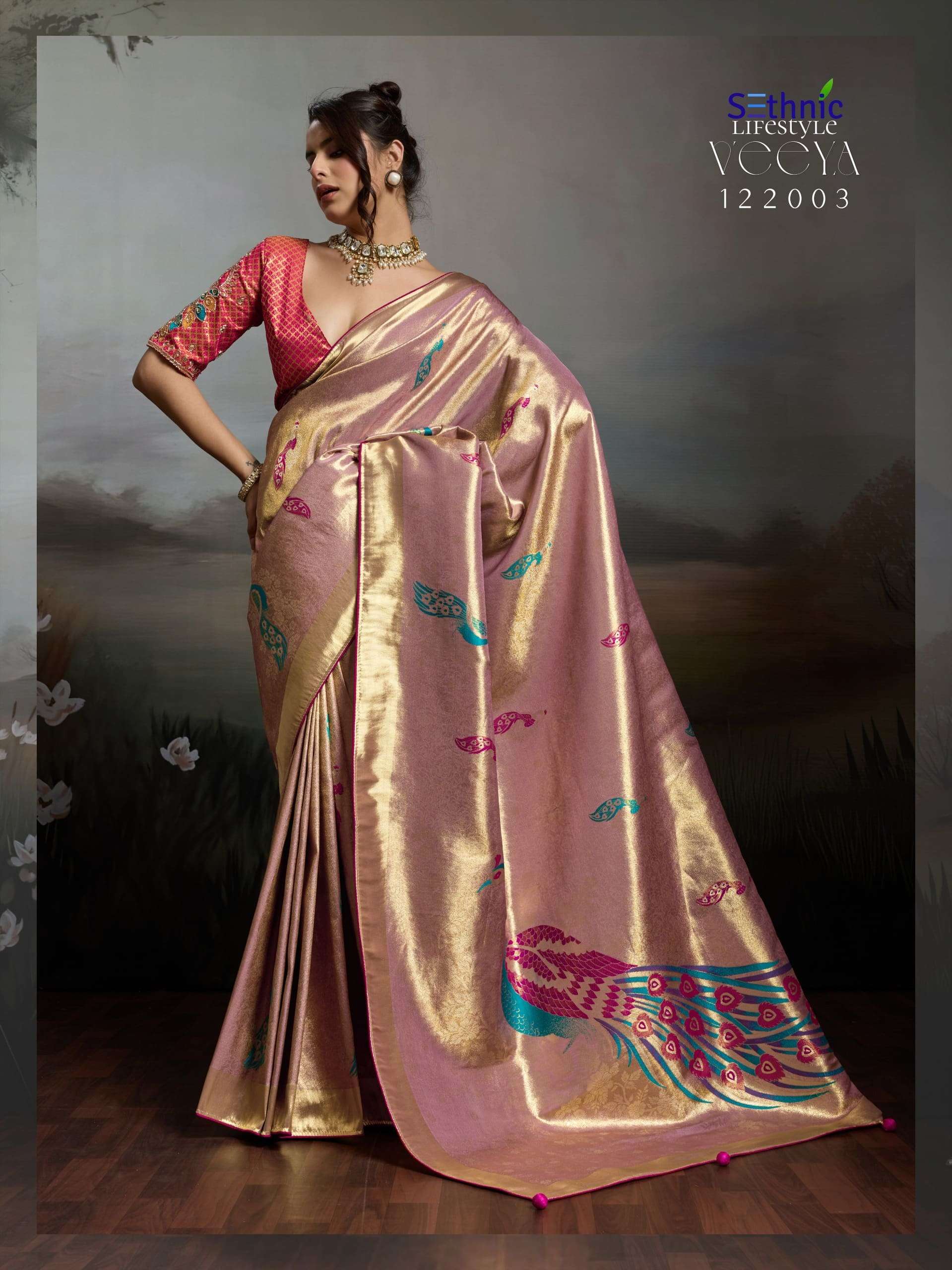 Sethnic Lifestyle Veeya Banarasi Jacquard Silk Saree