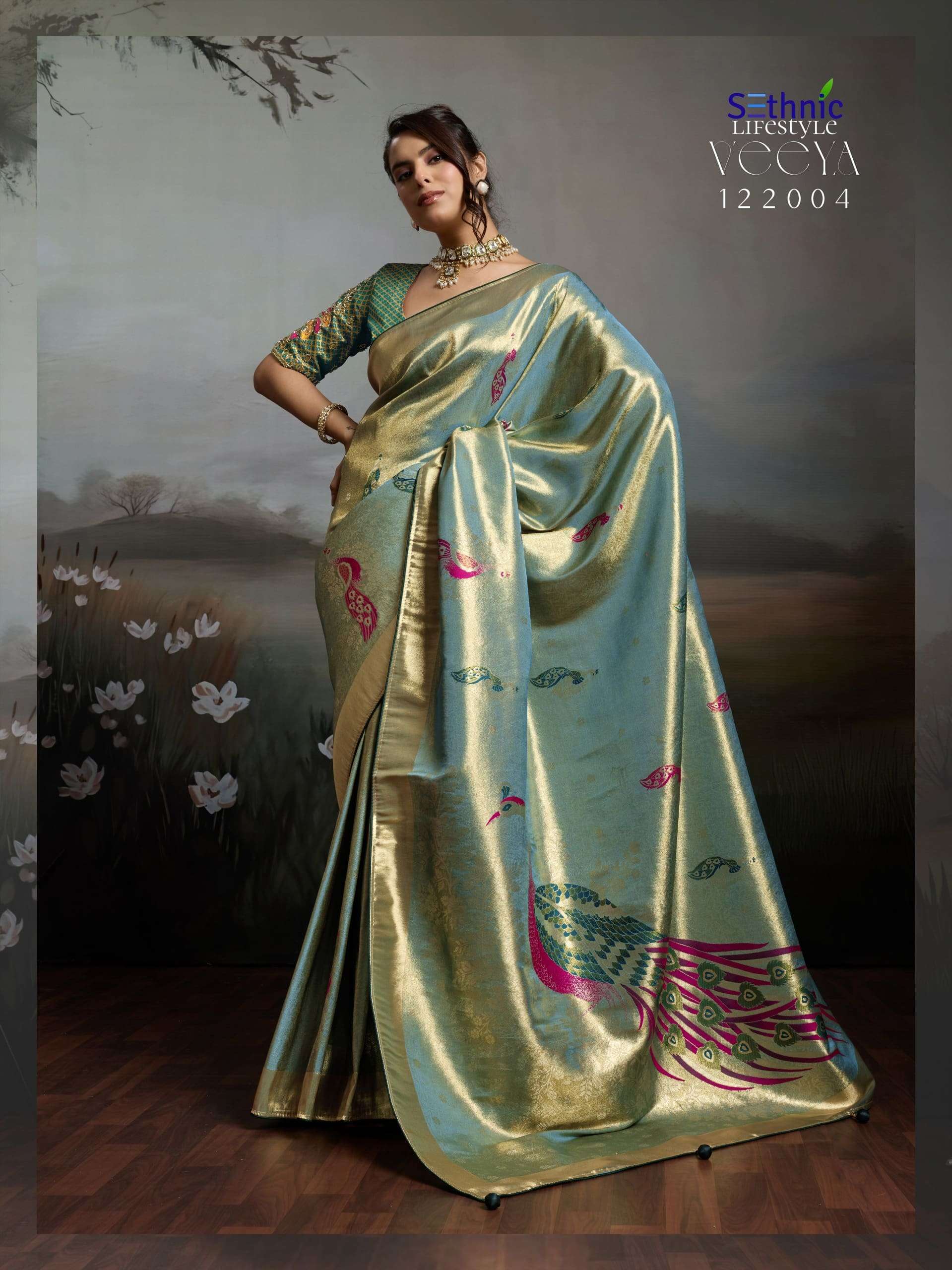 Sethnic Lifestyle Veeya Banarasi Jacquard Silk Saree