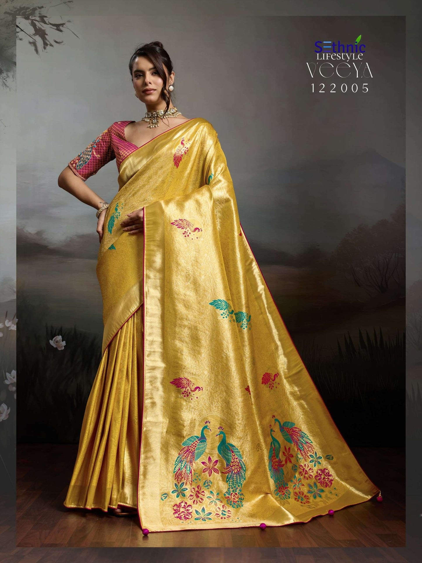 Sethnic Lifestyle Veeya Banarasi Jacquard Silk Saree