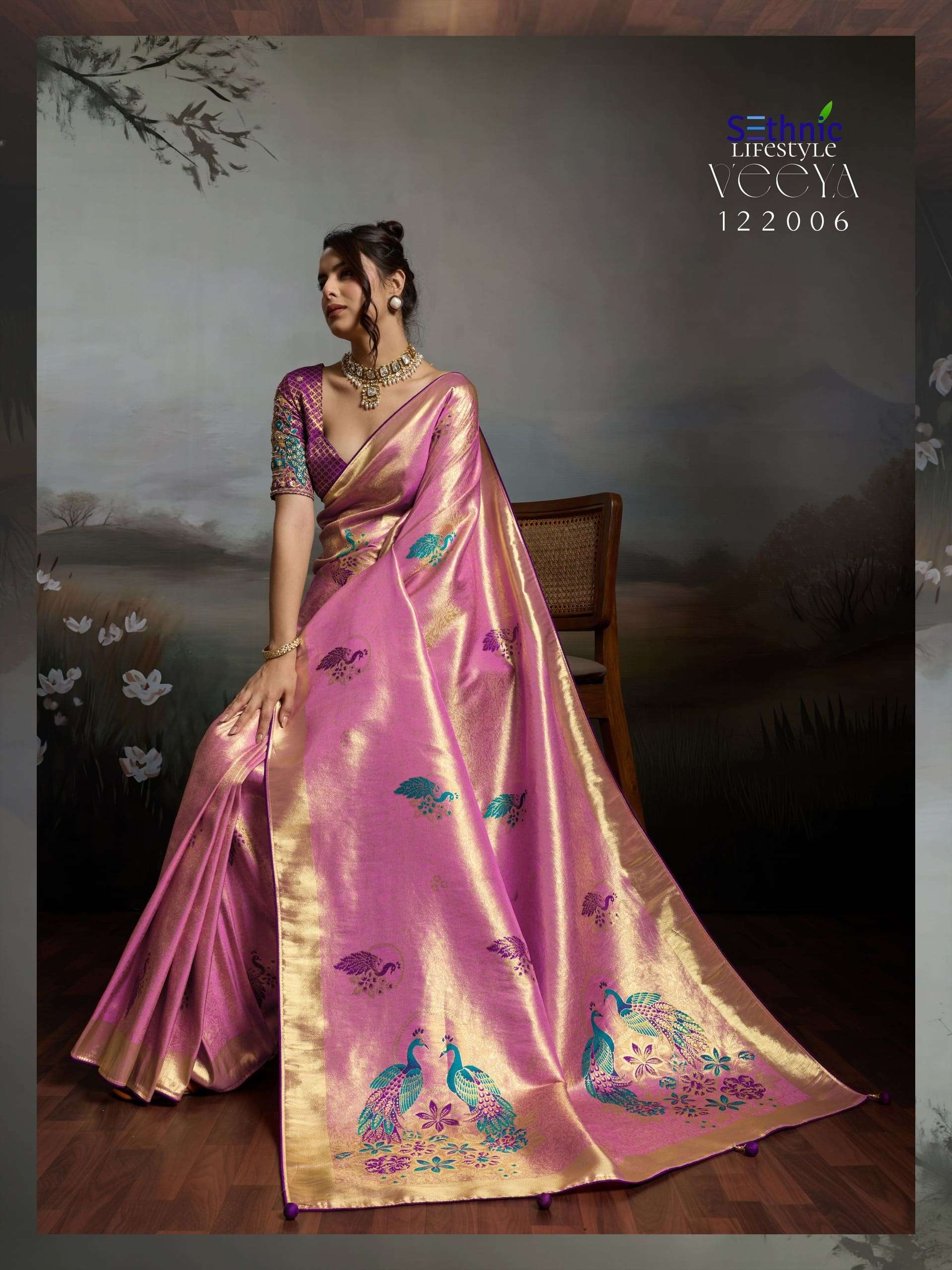 Sethnic Lifestyle Veeya Banarasi Jacquard Silk Saree