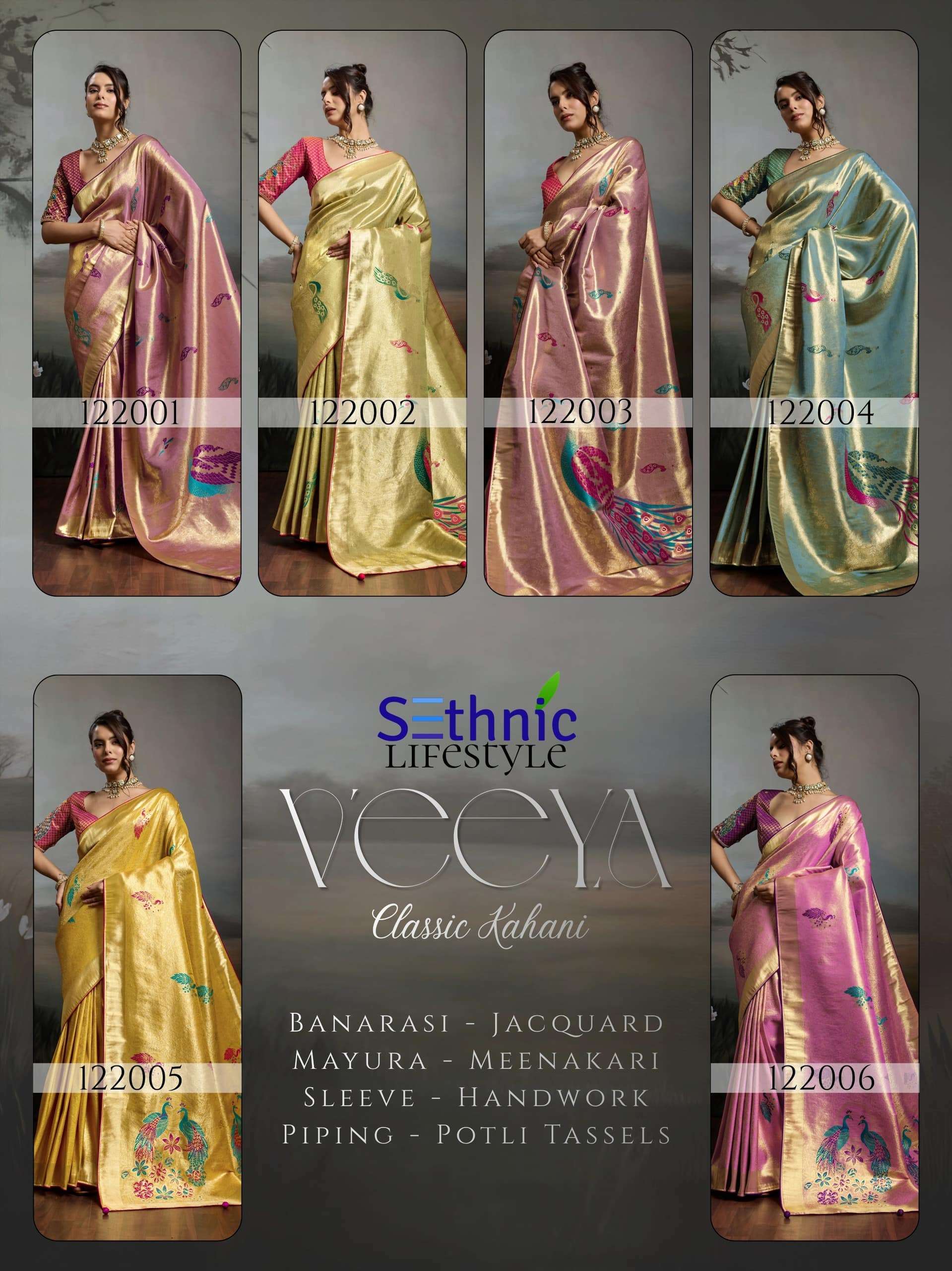 Sethnic Lifestyle Veeya Banarasi Jacquard Silk Saree